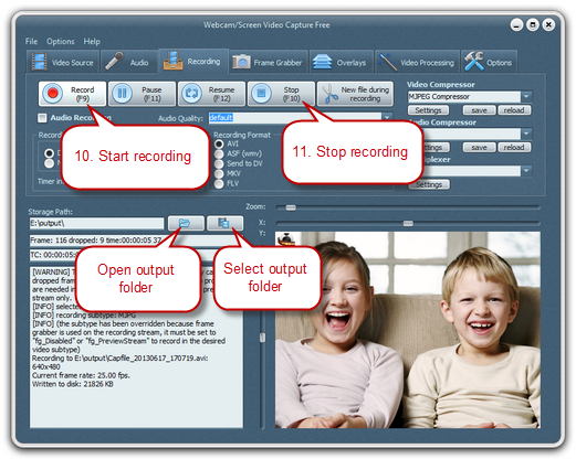 Specify Recording Settings & Start Recording