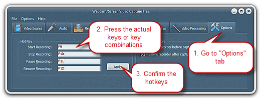 how-to-set-recording-hotkeys-webcam-screen-video-capture-free